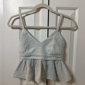 Hollister White Knit Camisole Top